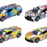 Metalbil 12 cm med åbningsbare døre og pull-back-optræk