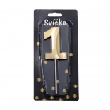 Fødselsdagslys tal 1 guld