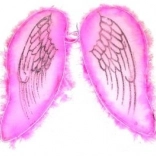 Lyserøde vinger til engel og fe