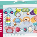 Sæt med rangler og bidelegetøj Dyr 12 stk