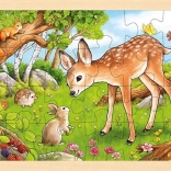 Træpuslespil Rålam 24 brikker