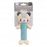 Petit Collage pivelyde rasle med bamse af økologisk bomuld