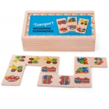 Bigjigs Toys trædomino – transportmidler
