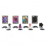Sæt med DC METAL FORCE-figurer: Brainiac vs. Batman, Superman og Flash (5 cm)