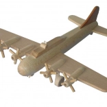Træmodel af fly B17 Bomber stor