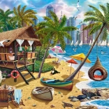 Puslespil Sommer i byen 1000 brikker CASTORLAND