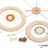 Goki strikkesæt med runde rammer og blomst