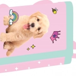 Børnetegnebog i tekstil med kæledyrsmotiv