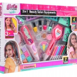 Skønhedsskaber 3-i-1 til piger – Farverigt hår, Manicure, Tatovering