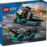 Lego City racerbilen og bugserings transporter