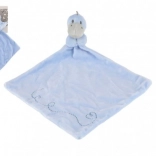 Blød plysbamse nusseklud dinosaur blå 24 × 24 cm