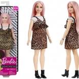 Barbie Fashionistas dukke med lyserødt hår og leopardkjole
