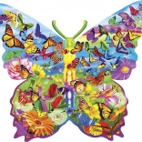 Konturpuzzle Sommerfugleoverraskelse 1000 brikker