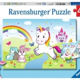 Puslespil RAVENSBURGER eventyrlig enhjørning 2×24 brikker