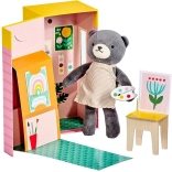 Plys bamse i malerstudie PETIT COLLAGE