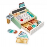 Pastelfarvet kasseapparat - trælegetøj