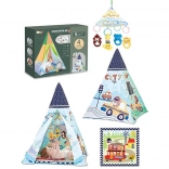 Sjovt telt til børn med måtte 85 x 85 x 112 cm