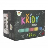 Farverige fortovskridt 24 stk i kasse