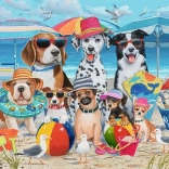 Puslespil Dyrevenner på stranden 35 brikker