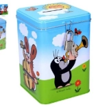 Sparebøsse KRTEK i blik med lås 11 × 15 cm