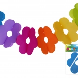 Papirguirlande med blomster