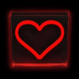 LED neon natlampe hjerte rød 2Kids Toys