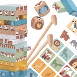 Tooky Toy træ-balance tårn dyr, 82 dele