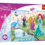 Puslespil 60 brikker Lær prinsesserne at kende DISNEY PRINCESS Trefl