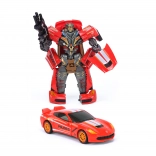 autorobot med lys og lyd 20 cm – transformerende politibil