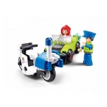 Sluban Metropolis Forklædt bandit i bil og politibetjent på motorcykel