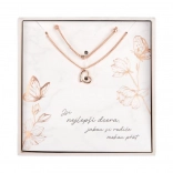 Dobbelt halskæde Bedste datter i rosaguld