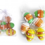 Dekorative malede plastæg 6 cm