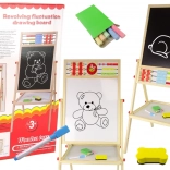 Dobbelt­sidet trætavle Magnetisk og Kridttavle med tilbehør