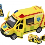 Redningsbil – plastik-ambulance 14,5 cm med lys og lyd