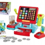 Børnekasseapparat med berøringsskærm og tilbehør