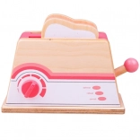 Træ toaster i rosa fra Bigjigs Toys