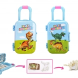 Dinosaurskelet i kuffert