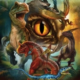 Puslespil med kødædende dinosaurer 100 stykker