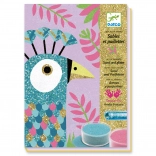 DJECO Sand- og glitterbilleder: Strålende fugle