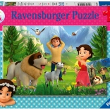 Puslespil RAVENSBURGER Heidi – fælles tid i bjergene 2×12 brikker
