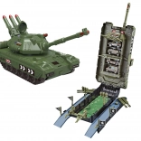 garagetank med 4 biler, lys- og lydeffekter, 44 cm