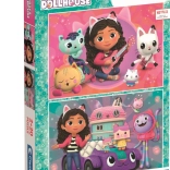 Puslespil 2×20 brikker Gabbys magiske hus