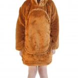 Varm hættetrøje-plette med hætte til børn kapybara 3–6 år fra Cozy Noxxiez