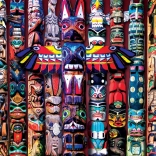 Puslespil EUROGRAPHICS Indianske totempæle 1000 brikker