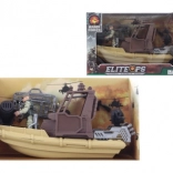 Krigsskib med soldat og tilbehør