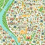 Ravensburger puslespil Kort over Sevilla 1000 brikker