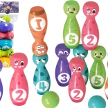 Keglesæt med sjove ansigter