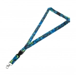 Premium nøglesnor med karabinhage med dinosaurmotiv