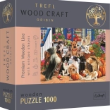 Træpuslespil TREFL Wood Craft Origin Hundevenskab 1000 brikker