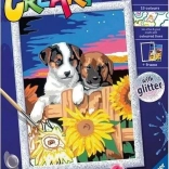 Maling efter tal CreArt Sunset Paw-Fection